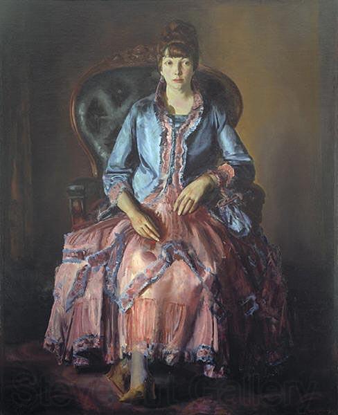 George Wesley Bellows Painting: Emma in a Purple Dress Norge oil painting art